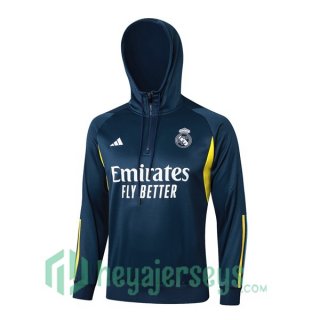 Hooded Sweatshirt Real Madrid Blue Royal 2024-2025