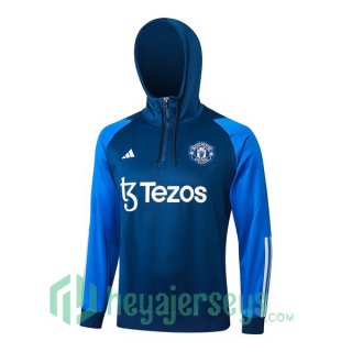 Hooded Sweatshirt Manchester United Blue 2024-2025
