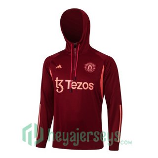 Hooded Sweatshirt Manchester United Red 2024-2025