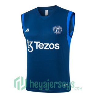 Manchester United Soccer Vest Blue Royal 2024-2025