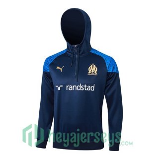 Hooded Sweatshirt Olympique Marseille Blue Royal 2024-2025