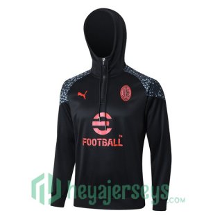 Hooded Sweatshirt AC Milan Black 2024-2025