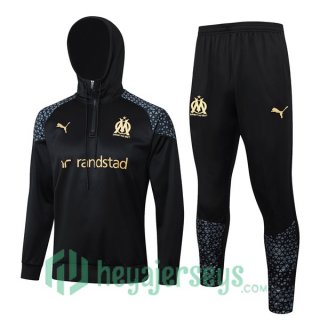Tracksuit - Hooded Sweatshirt Olympique Marseille Black 2024-2025