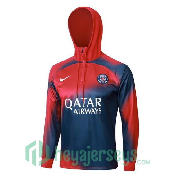 Hooded Sweatshirt Paris Saint Germain Red Blue 2024-2025