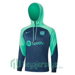 Hooded Sweatshirt FC Barcelona Green Blue 2024-2025