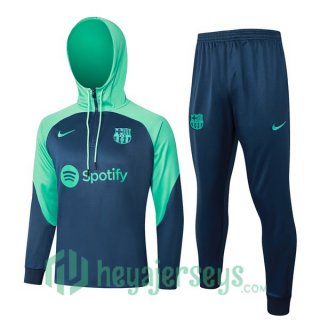 Tracksuit - Hooded Sweatshirt FC Barcelona Green Blue 2024-2025