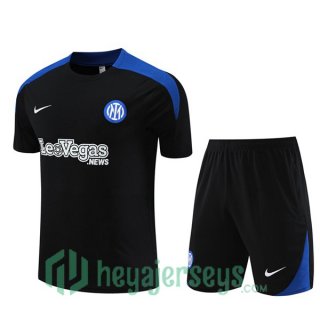 Inter Milan Training T-Shirts + Shorts Black 2024-2025