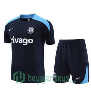 FC Chelsea Training T-Shirts + Shorts Blue Royal 2024-2025