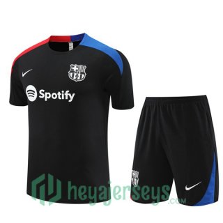 FC Barcelona Training T-Shirts + Shorts Black 2024-2025
