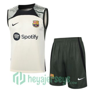 FC Barcelona Soccer Vest + Shorts Yellow 2024-2025