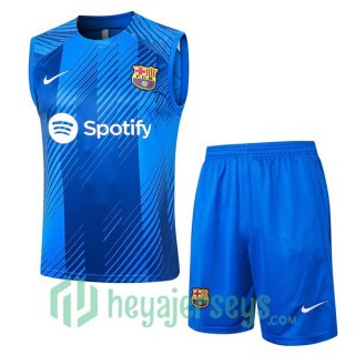 FC Barcelona Soccer Vest + Shorts Blue 2024-2025
