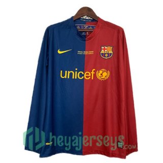 FC Barcelona Champions League Retro Home Long Sleeve Red Blue 2008-2009