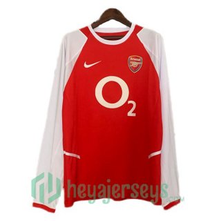 FC Arsenal Retro Home Long Sleeve Red 2002-2004