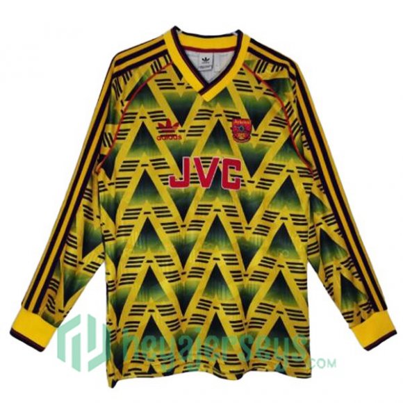 FC Arsenal Retro Away Long Sleeve Yellow 1991-1993