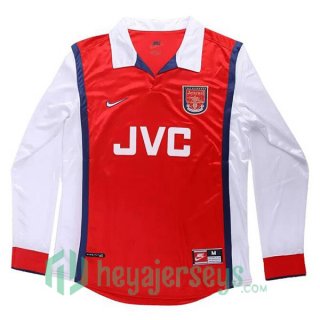 FC Arsenal Retro Home Long Sleeve White Red 1998-1999