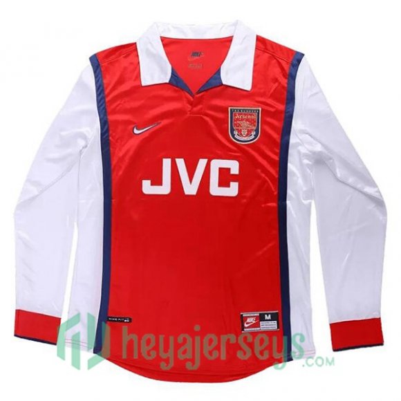 FC Arsenal Retro Home Long Sleeve White Red 1998-1999