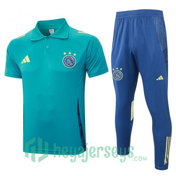 Soccer Polo AFC Ajax + Pants Blue 2024/2025