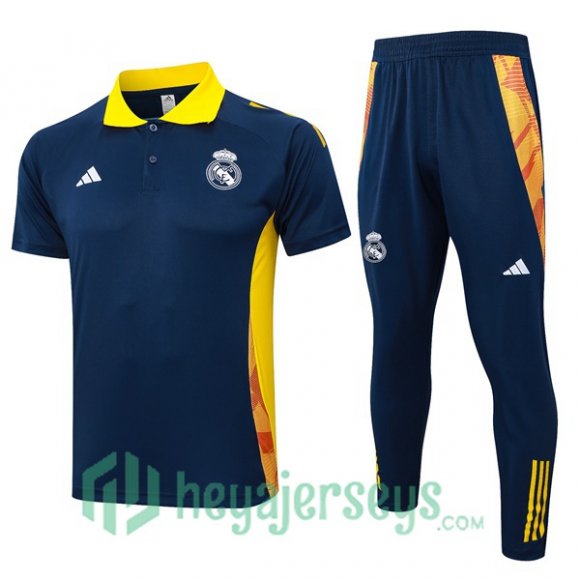 Soccer Polo Real Madrid + Pants Blue Royal 2024/2025