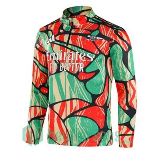 Training Sweatshirt FC Arsenal Green Red 2024/2025