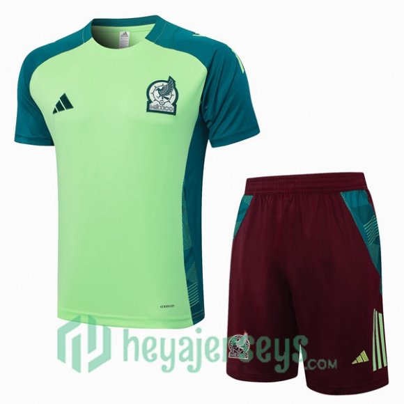 Mexico Training T-Shirts + Shorts Green 2024/2025