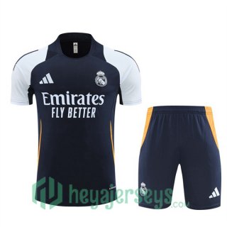 Real Madrid Training T-Shirts + Shorts Blue Royal 2024/2025