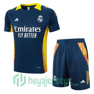 Real Madrid Training T-Shirts + Shorts Blue Royal 2024/2025