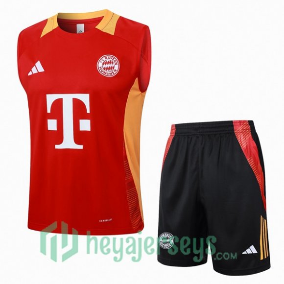 Soccer Vest Bayern Munich + Shorts Red 2024/2025