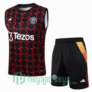 Soccer Vest Manchester United + Shorts Red 2024/2025