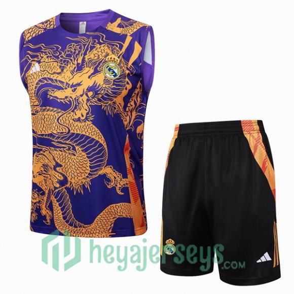 Soccer Vest Real Madrid + Shorts Purple 2024/2025