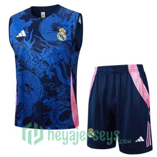 Soccer Vest Real Madrid + Shorts Blue Royal 2024/2025