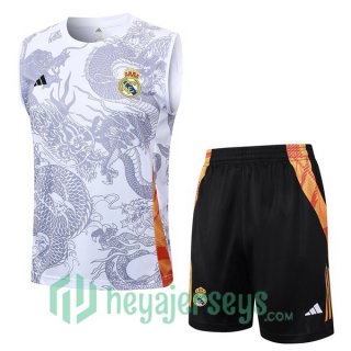 Soccer Vest Real Madrid + Shorts White 2024/2025