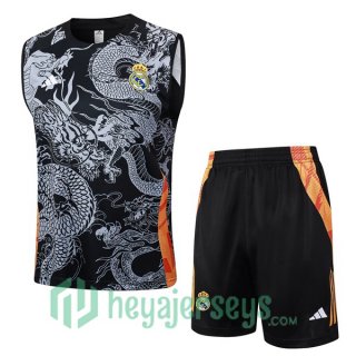 Soccer Vest Real Madrid + Shorts Black 2024/2025