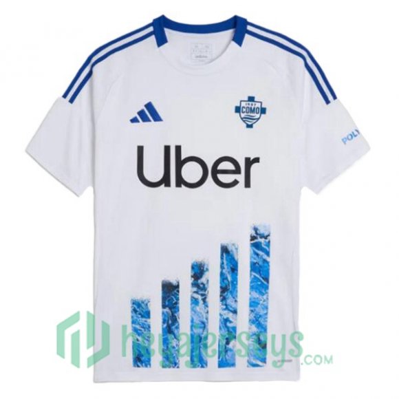 Como 1907 Away Soccer Jerseys White 2024/2025