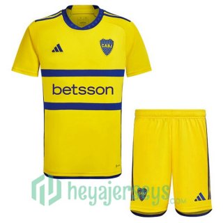 Boca Juniors Kids Soccer Jersey Away Yellow 2023/2024