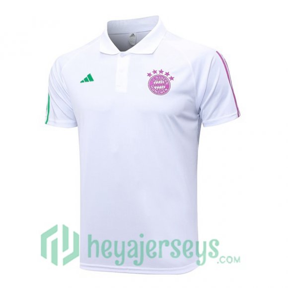 Bayern Munich Soccer Polo White 2023/2024