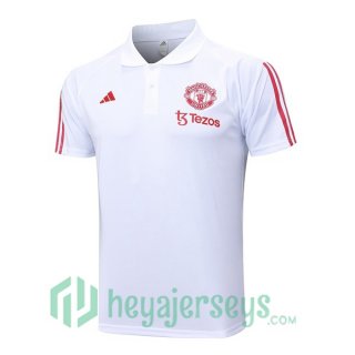 Manchester United Soccer Polo White 2023/2024