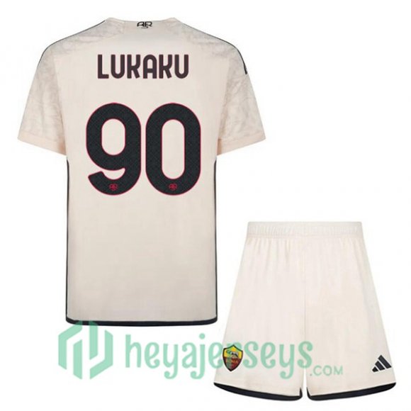 AS Roma (LUKAKU 90) Soccer Jersey Away Yellow 2023/2024