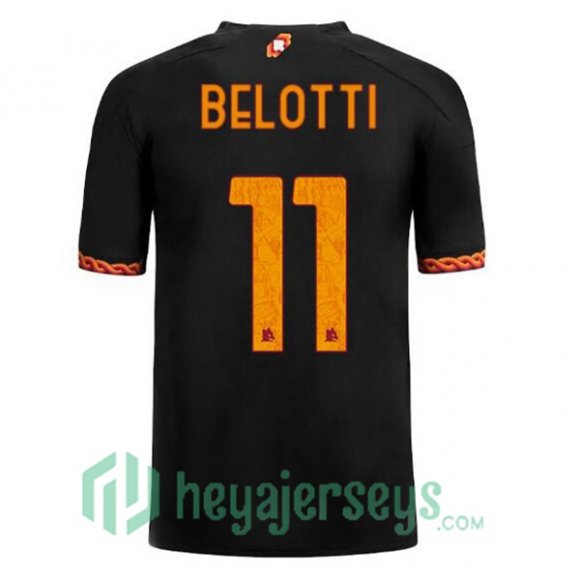 AS Roma (BELOTTI 11) Soccer Jersey Third Black 2023/2024