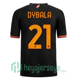 AS Roma (DYBALA 21) Soccer Jersey Third Black 2023/2024