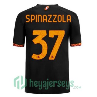 AS Roma (SPINAZZOLA 37) Soccer Jersey Third Black 2023/2024
