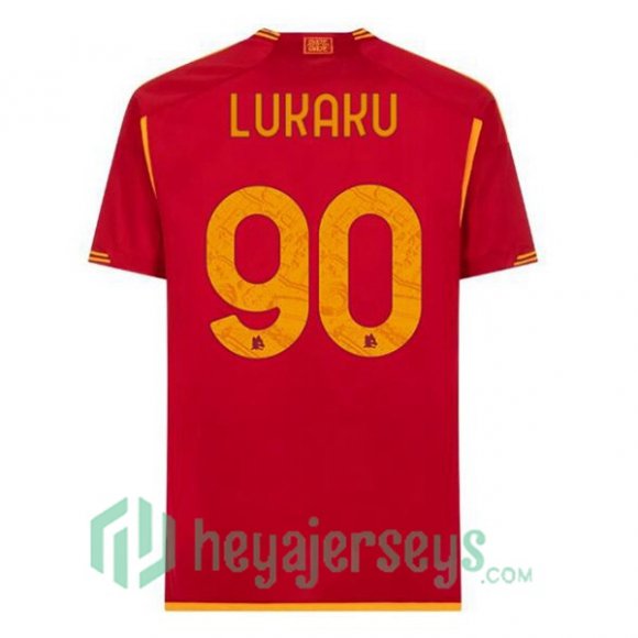 AS Roma (LUKAKU 90) Soccer Jersey Home Red 2023/2024