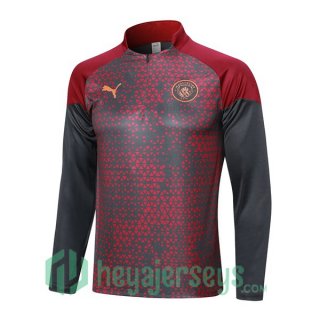 Training Sweatshirt Manchester City Red Gray 2023/2024