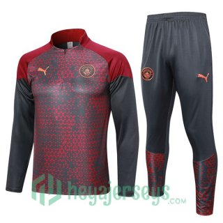Tracksuit Manchester City Red Gray 2023/2024