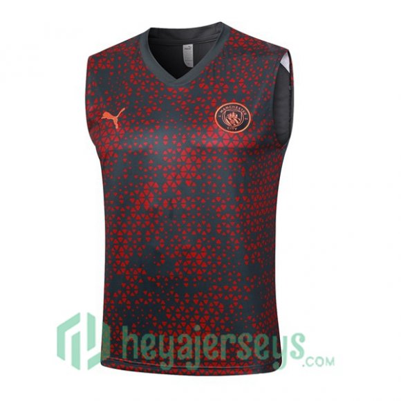 Manchester City Soccer Vest Red Black 2023/2024