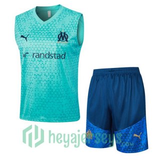 Olympique Marseille Soccer Vest + Shorts Blue 2023/2024