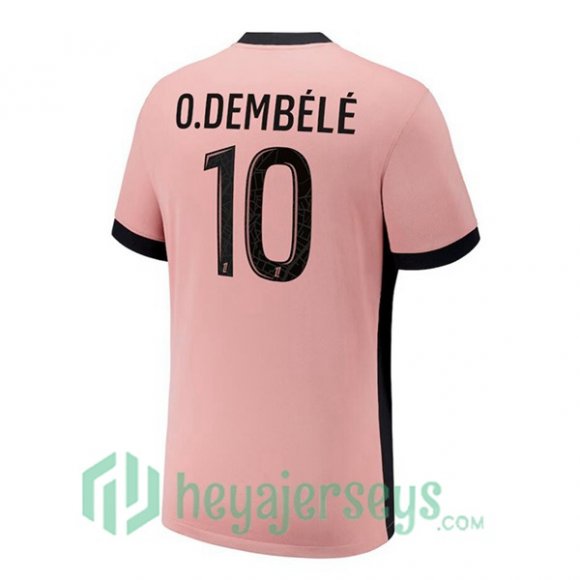 Paris Saint Germain (O.Dembélé 10) Third Soccer Jerseys Rose 2024/2025