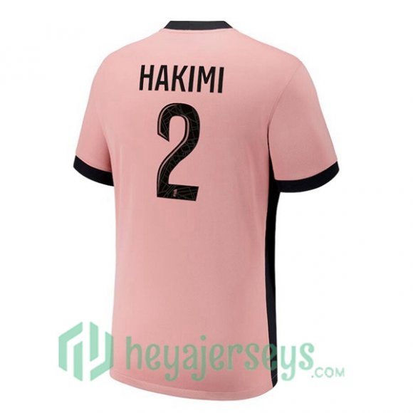 Paris Saint Germain (Hakimi 2) Third Soccer Jerseys Rose 2024/2025