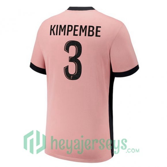 Paris Saint Germain (Kimpembe 3) Third Soccer Jerseys Rose 2024/2025