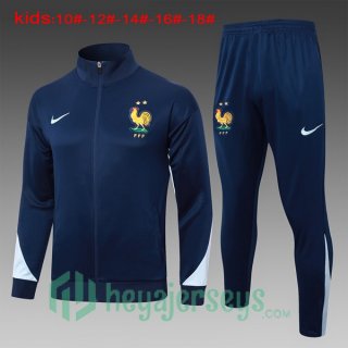 Training Jacket France Kids Blue Royal 2024/2025