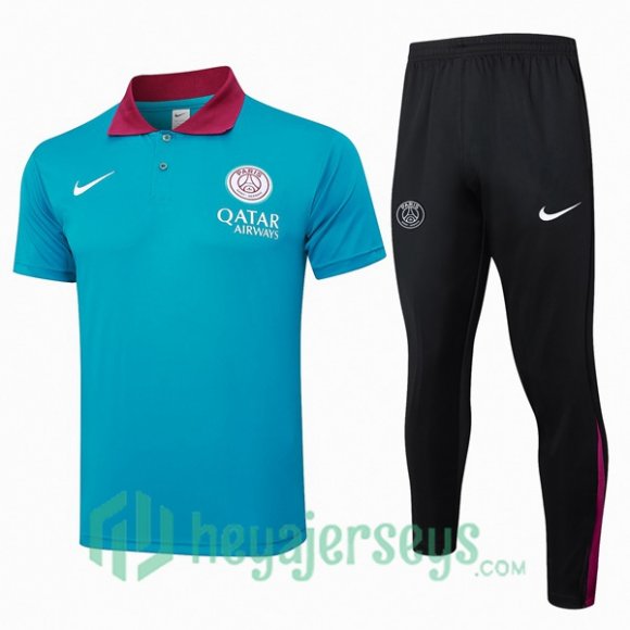 Soccer Polo Paris Saint Germain + Pants Blue 2024/2025